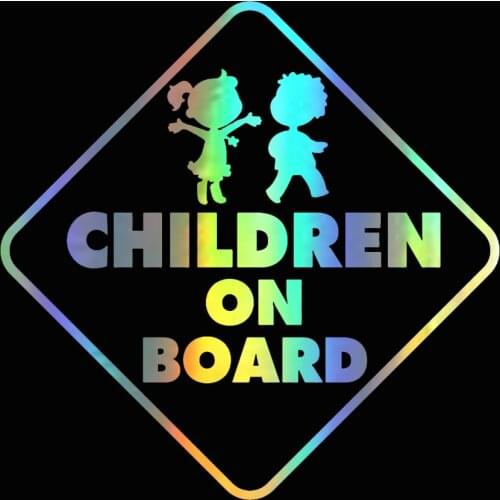10.2CM*10.2CM Cute Girl And Boy CHILDREN ON BOARD Car Stickers Window Wall Door Car Stickers For Car Exterior Accessories