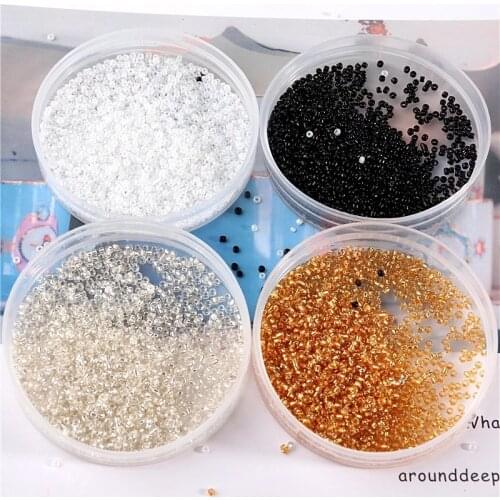 10g(1440Pcs) 15/0 1.5mm Silver Lined Color Round Glass Seedbeads Czech Spacers Beads For DIY Glass Seed Bead Work Jewelry Making