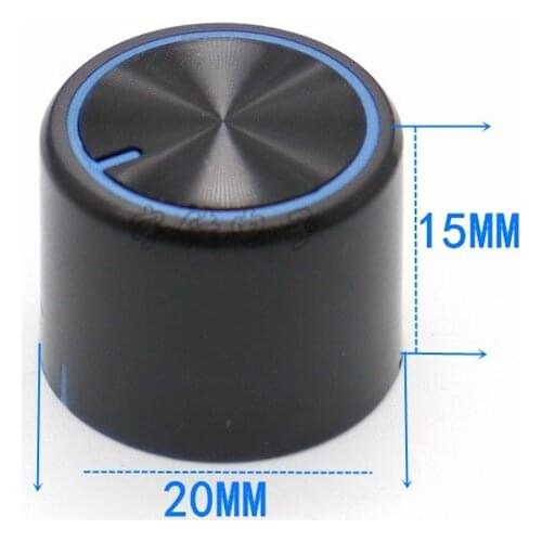 10 Piece Blue red orange 20 * 15MM plastic knob cap 6MM flower shaft power amplifier volume potentiometer adjustment switch cap