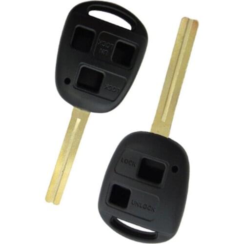 DAKATU TOY40 Long Blade 2/3 Button Replacement Remote Car Key Shell Fob for Toyota Yaris Avalon Camry RAV4 Corolla Echo Lexus