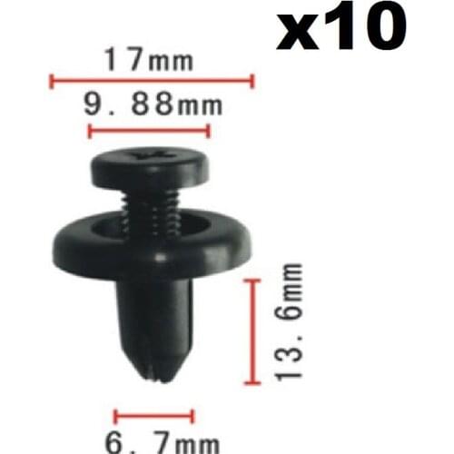 10x For Honda Screw expansion buckle Aperture: 7mm / Nylon Retainer Clip New