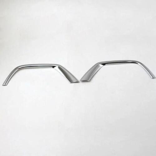 For Jeep Compass 2017 2018 Fog Front Light Lamp Cover Trim Chrome Abs Trims Garnish 2pcs