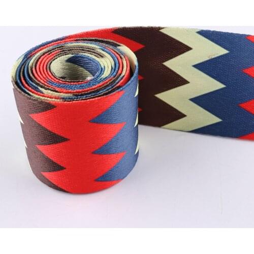 3yards 50mm Colorful Stripe Webbing Strap Nylon Ribbon Belt Strap Handbag Strap webbing ribbon luggage Leash strap