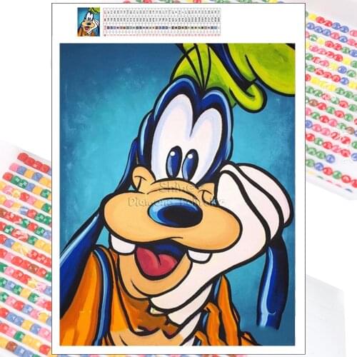5D DIY Diamond Painting Full Square Round Goofy Mickey Animal Disney Embroidery Complete Kit Mosaic Cartoon Cross Stitch Manual