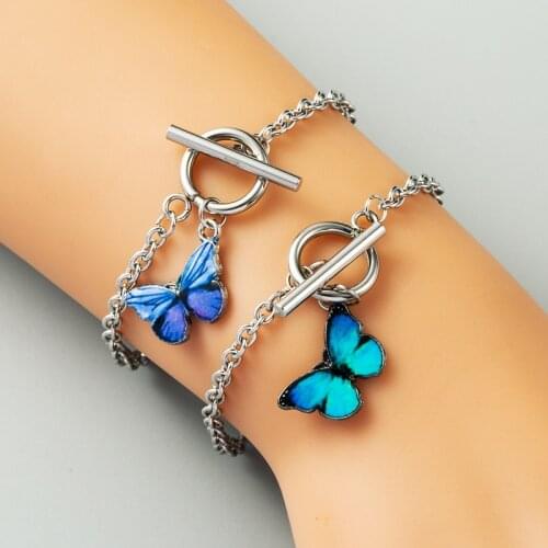 Butterfly Couple Bracelets Ins Design Women Student Girlfriend Sister Gift Charms Butterfy Bracelet