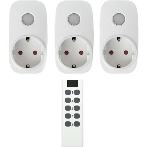 Wireless Remote Control Smart Socket EU French Plug Wall socket RF 433.92mhz Programmable Electrical Outlet Switch 220v 230v
