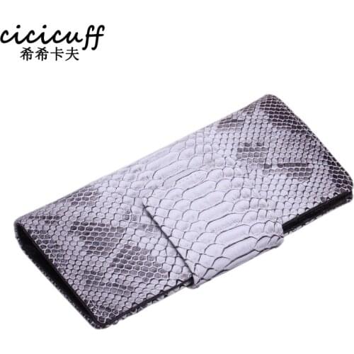 CICICUFF Ladies' Wallets Crocodile & Snake Long Cowhide Female Clutch Wallet Genuine Leather Card ID Holders Purses for Women