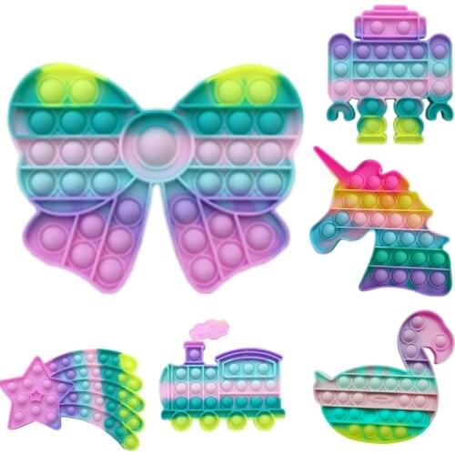 Funny Fidget Toys Hot Push Bubble Fidget Toys Adult Stress Relief Toy Antistress Soft Squishy Anti Stress Gift Anti Stress Box