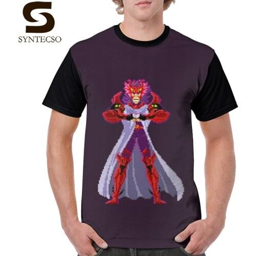 Saint Seya T Shirt Docrates - Saint Seya Pixel Art T-Shirt Short Sleeves Funny Graphic Tee Shirt 100 Polyester Funny Tshirt