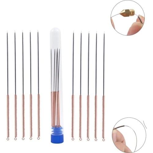 MEGA 10PCS/lot Nozzle Cleaning Needles 0.15 0.2 0.25 0.3 0.35 0.4 0.5 0.6 0.8 1.0mm 3D Printer Part Stainless Steel Drills