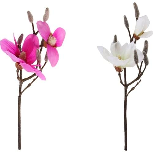 Magnolia Foam Flower Bouquet Simulation Flower Home Decor DIY Flower Crafts