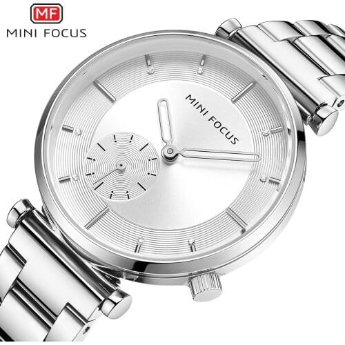 MINIFOCUS Women Watches Quartz Clock Elegant Ladies Watch Stainless Steel Strap Minimalist Fashion Dress Wristwatches Waterproof