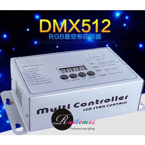 Multi DMX Channel Controller for Fireproof LED Star Cloth Curtain Background DJ Stage Backdrop Light Blue & White LED Star Light
