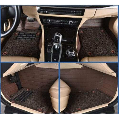 Myfmat new car floor mats foot rugs pads double-layer red for Agila Vectra Zafira Astra GTC PAGANI ZONDA SAAB Spyker RAM HUMMER