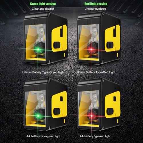 Portable 2 Lines Laser Level Self Leveling High Precision Laser Leveler Cross Lines Horizontal Vertical Leveler Measuring Tool