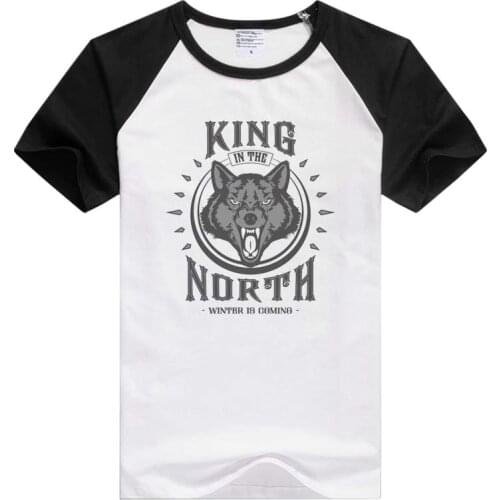 Phrase " King in the North " short sleeve casual Men Women T-shirt GA765