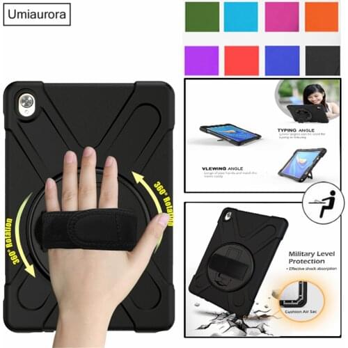 For Huawei MediaPad M5 M6 Pro 10.8 Heavy Duty Rugged Shockproof Case 360 Rotate Kickstand Hand Strap for Huawei Matepad 10.8"