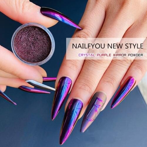 0.2g Nail Powder Metallic Chrome Nail Powders Mirror Effect Nails Manicure Pigment Nail Art Powder with 1Pcs Eyeshadow Sticks