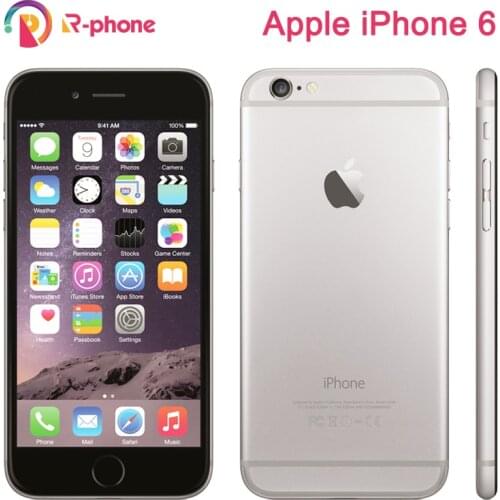 Unlocked Apple iPhone 6 Cellphones 4.7 inch IOS 8 Dual Core 1.4GHz phone 8 MP Camera 3G WCDMA 4G LTE Used 16/64/128GB ROM