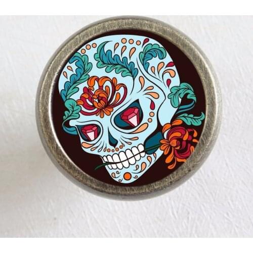 Skull - Drawer Knobs Pulls Handles / Kitchen Cabinet Handle / Antique Bronze Dresser Drawer Knobs furniture hardware