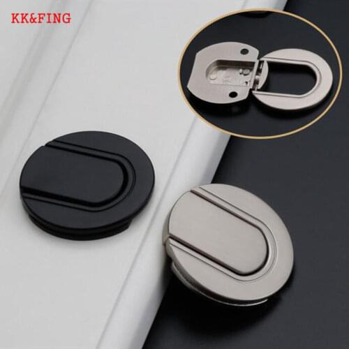 KK&FING Zinc Alloy Hidden Cabinet Handles Kitchen Cupboard Pulls Drawer Knobs Bedroom Door Handles Furniture Handle Hardware