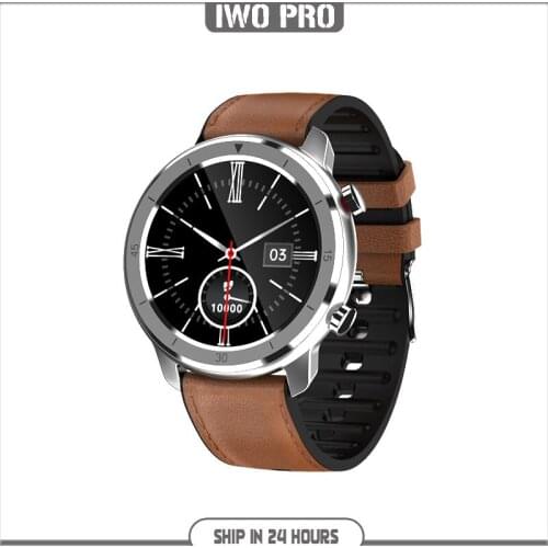 IWO PRO Smartwatch For M97 Smart Watch Heart Rate And Blood Pressure Monitoring Leather Strap 1.28in Montre Reloj Inteligente