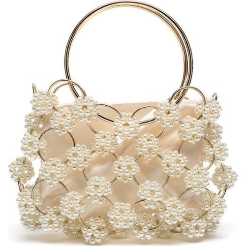 Bag For Women Pearl Evening Clutch Bag Women New Luxury Open Basket Shaped Shaped Dinner Purse Wedding Party