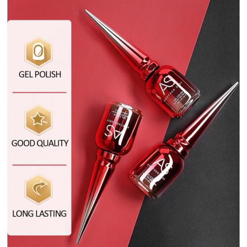 15ml AS Gel Nail Polish UV LED Nail Art Varnish Shiny Color Soak Off UV Gel Bottle Need Top Coat LED Nail Lamp Paint Colorful