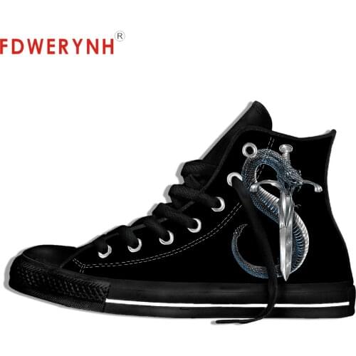 Mens Casual Shoes Black Immortal Band All Nite Party Official Band Fashion Cool Street Breathable Brand Classic Canvas Shoes