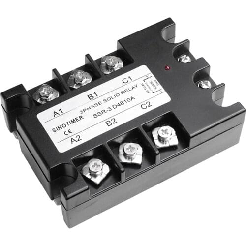 SSR-3-D48100A 3 Phase Solid State Relay 10-100A AC Output 3-32VDC To 30-480VAC SSR-3 Module Switch Relay Solid State Relay