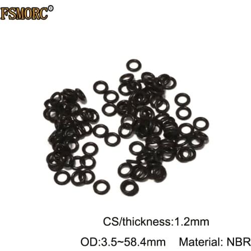 100piece OD3.5mm~58.4mm*1.2mm thickness(CS) NBR o ring seal/Nitrile Rubber