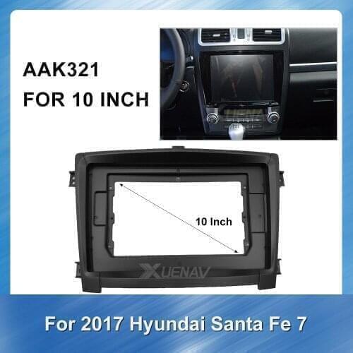Car Radio installation DVD panel GPS Plastic Fascia Panel frame for HYUNDAI Santa Fe 7 2017 car Dash Mount Kit Dashboard