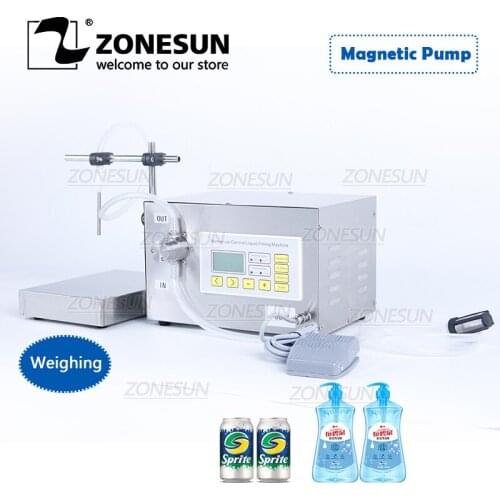 ZONESUN Electric Single Head Toner Essential Oil Water Liquid Bottle Jar Weighing Filling Machine For Cosmetics