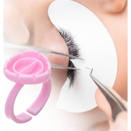 100Pcs/Bag Lash Color Glue Cup Multifunctional Eco-friendly PP False Eyelash Glue Holder Makeup Tool Kit