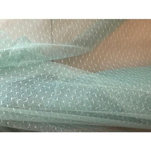 160cm wide 3meters/lot sage green polka dotted soft mesh tulle fabric wedding fabric veil tutu petticoat blouse tops fabric