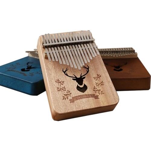 17 Keys Kalimba Thumb Piano High Quality Wood Mahogany Mbira Body Musical Instruments With Learning Book Kalimba Piano