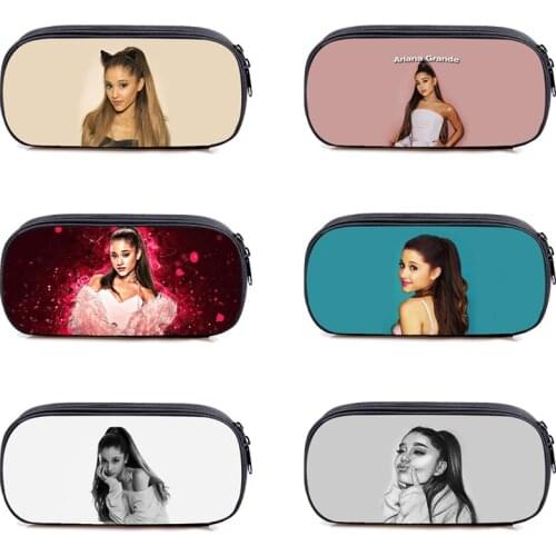 3D Ariana Grande Pencil Bag Students Functionary Pen Bag Fashion High Quality Cute Cosmetic Fashion Multifunction Pencil Case