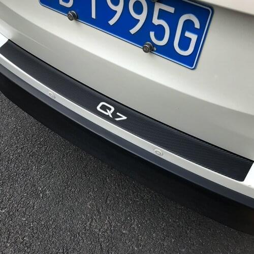 Car Protector Stickers For Audi Q7 rear bumper trunk Protector Auto sport Styling Decoration Decals Auto Car Tuning Accessories