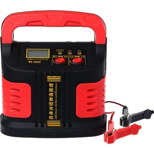 Car-Styling 350W 14A AUTO Plus Adjust LCD Battery Charger 12V-24V Car Jump Starter Portable