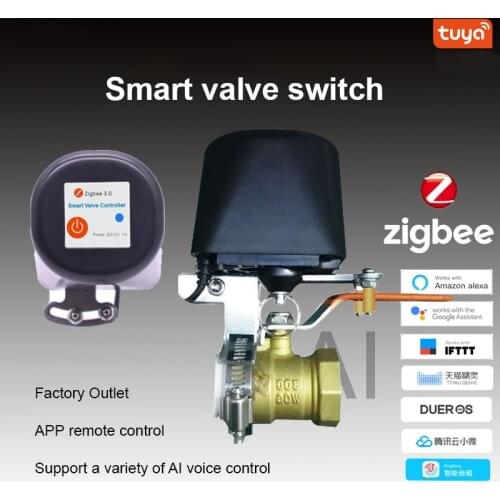 Zigbee Tuya Wireless Gas Valve Water Faucet Switch Controller APP Control DIY Valve Smart Home Pipe Robot With Alexa Google