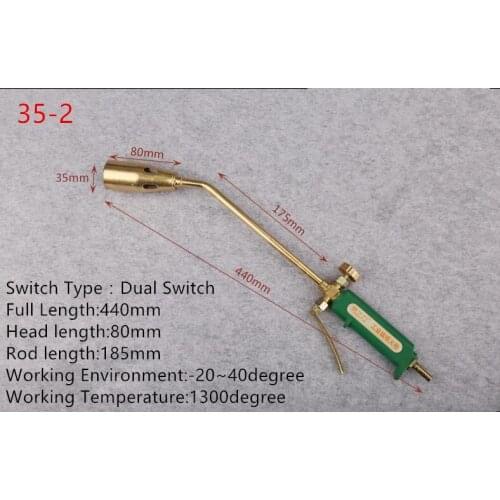 Dual Switch LPG Gas Torch Gun Blowtorch Gas Spray Gun Flame Thrower