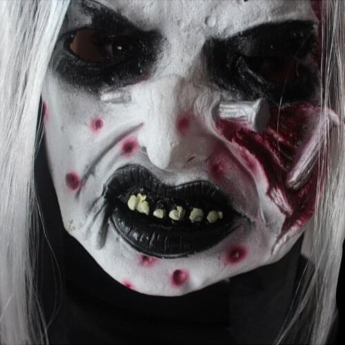 Halloween Cospaly Ghost Scary Mask Scuishies Adult Toys 18+ Years White Hair Festival Death Man Nail Headgear Novelty Gag Jokes