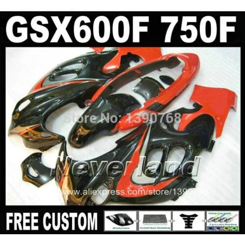 Free customize fairing kit for SUZUKI KATANA GSX600F 2003 2004 2005 2006 red black fairings set GSX750F 03-06 HM46