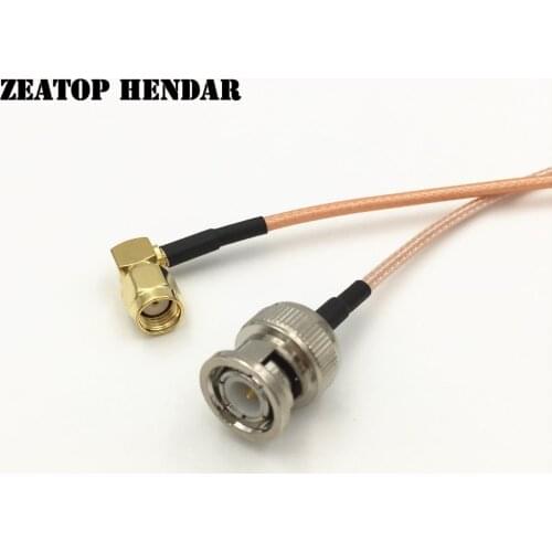 5Pcs RG316 Wire BNC Male Jack to Right Angle RP SMA Male Plug RF Coaxial Pigtal Cable Connector 15CM 20CM 30CM 50CM 1M 2M