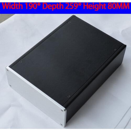 KYYSLB 190*259*80MM X81 All Aluminum Alloy Amplifier Chassis Box House DIY Enclosure with Feet Screws Amplifier Case Shell