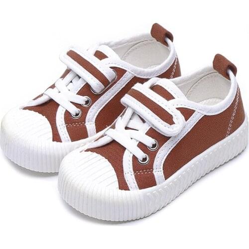 CAPSELLA Kids Girls Patchwork Fashion Sneakers Boys Casual Shoes Children Breathable Hook & Loop Canvas Shoes Size 21-32