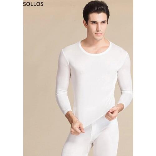 Real silk under wear men thermal underwear thermo shirt men sexy clothes long johns mens inner wear leggings legging for satin