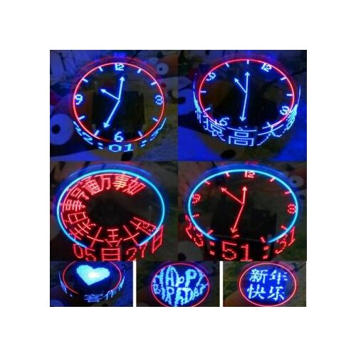 DIY Rotating LED Kit POV Welding Training Kit Upgraded Version - Red/Blue Free Shipping