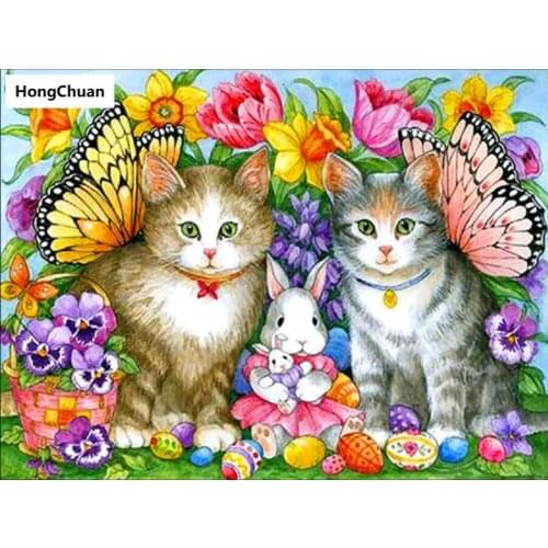 New product cute cat diamond painting DIY mosaic handmade 5D diamond embroidery cross stitch kit home decoration Christmas gift