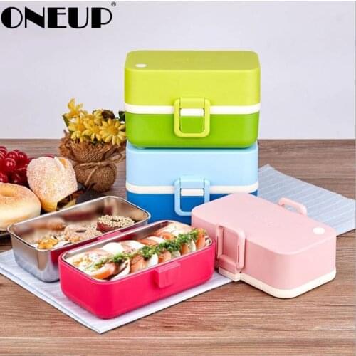 ONEUP Simple Lunch Box Eco-friendly Bento Box 2020 Portable Food Storage Container Leakproof Microwavable Container For Food